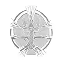 Aztec Tree of life tattoo design idea