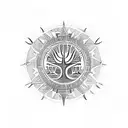 Aztec Tree of life tattoo design idea