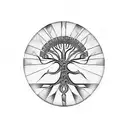 Aztec Tree of life tattoo design idea