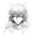  a hot anime red male elfe (just a simple line tattoo design idea