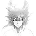  a hot anime red male elfe (just a simple line tattoo design idea