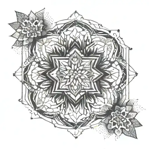 Combine elements of massage therapy with sacred geometry in a tattoo design tattoo design idea