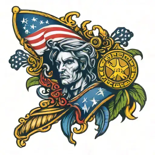 sleeve U.S.V.I. and jamaica arm sleeve tattoo design idea