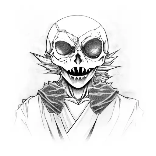 skull killua kenshin himura  tattoo design idea