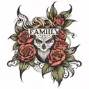 family over everything tattoo design idea