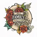 family over everything tattoo design idea