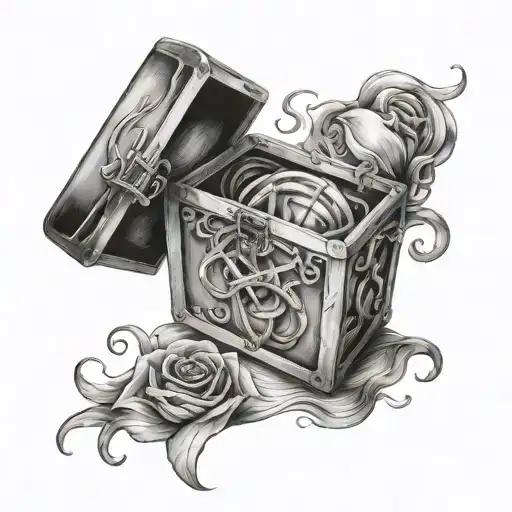 lust locked in a box  tattoo design idea