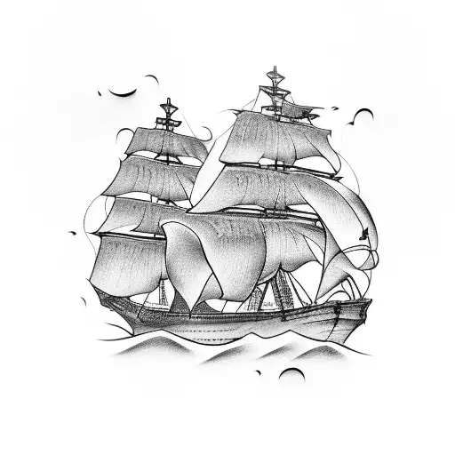 burn the ships quote tattoo design idea