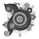 fibonacci sequence spiral tattoo design idea
