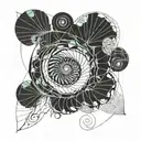 fibonacci sequence spiral tattoo design idea