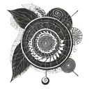 fibonacci sequence spiral tattoo design idea