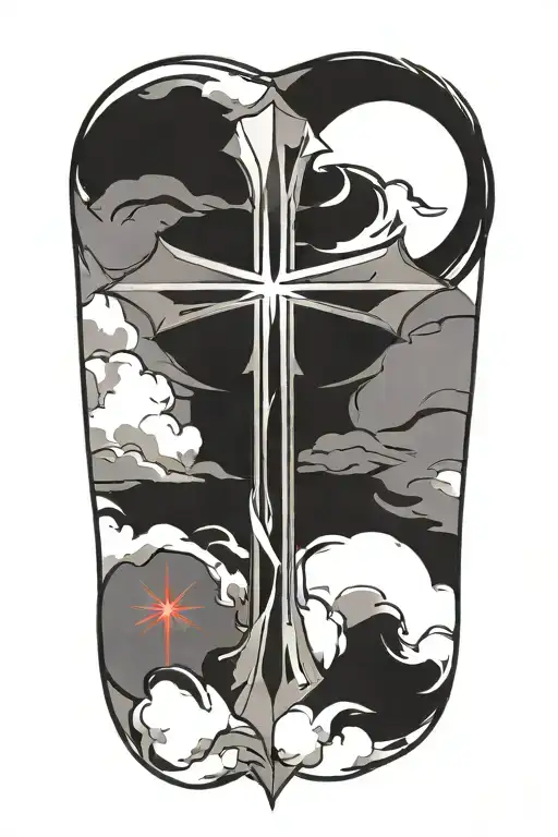 Christian Cross tattoo design idea