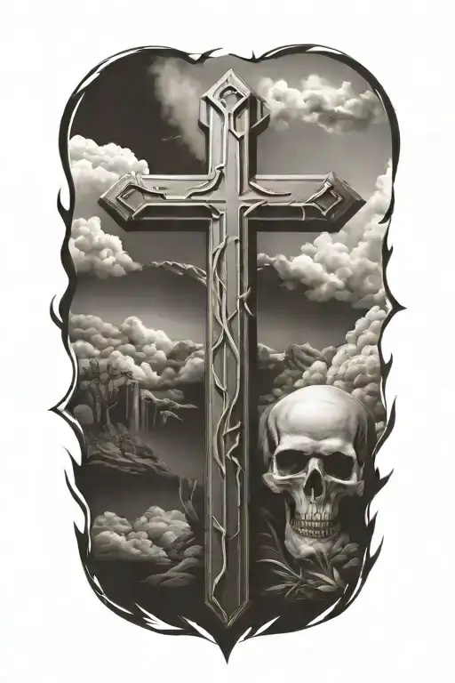 Christian Cross tattoo design idea