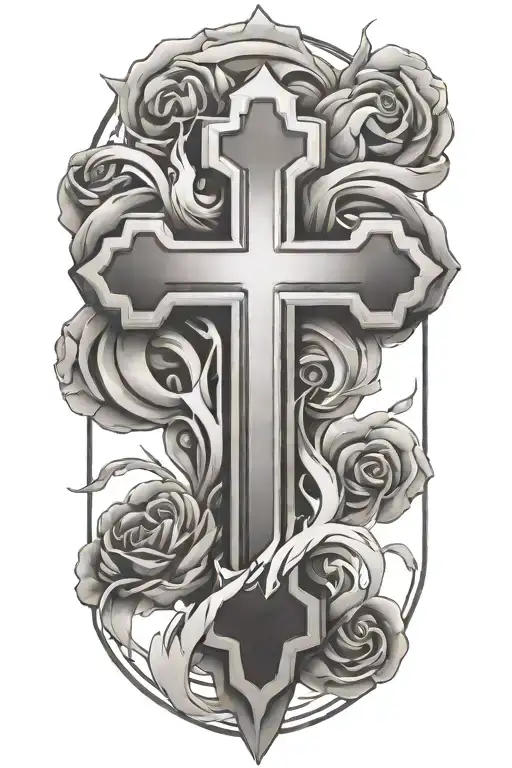 Cross tattoo design idea