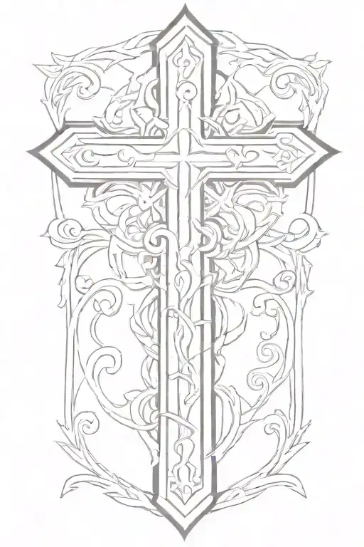 Christian Cross tattoo design idea