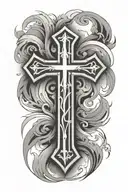 Cross tattoo design idea