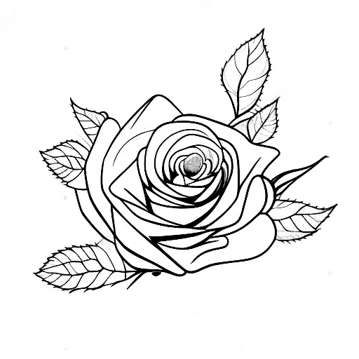 Roses and Clock tattoo design idea