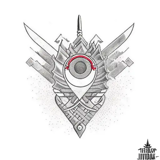 Perun axe | Tatra mountains | Turkish evil eye | Slovakian kroj | Juraj Jánošík Jánošík  tattoo design idea