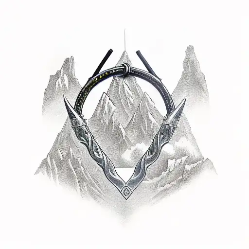 Perun axe | Tatra mountains | Turkish evil eye | Slovakian kroj tattoo design idea