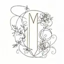 M tattoo design idea