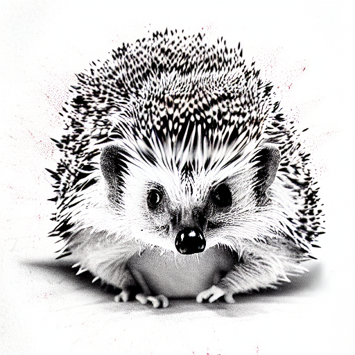 hedgehog tattoo design idea