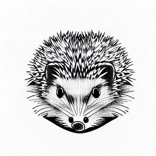 hedgehog tattoo design idea