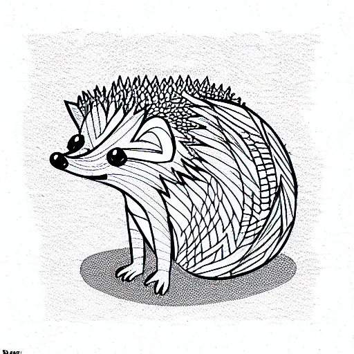 hedgehog tattoo design idea