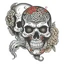 skulls representing dark periods tattoo design idea