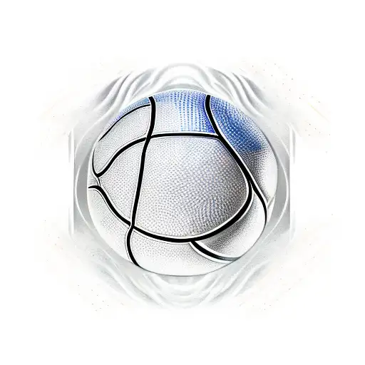 Basketball with the number 6 tattoo design idea