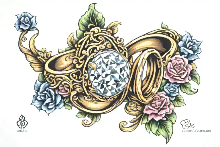 Wedding Ring tattoo design idea