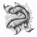 yin yang koi fish tattoo design idea