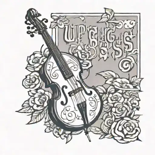 Upright Bass tattoo design idea