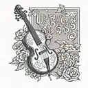Upright Bass tattoo design idea
