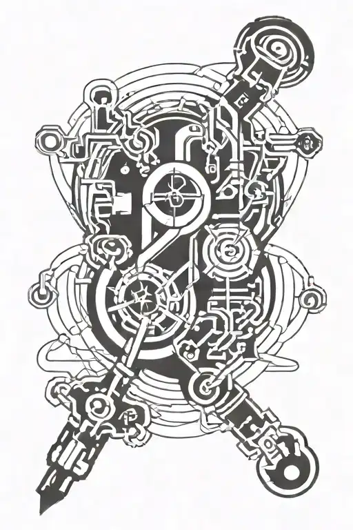 electrical engineer symbol intertwined tattoo design idea