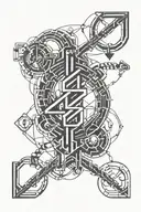 electrical engineer symbol intertwined tattoo design idea