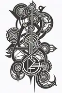 electrical engineer symbol intertwined tattoo design idea
