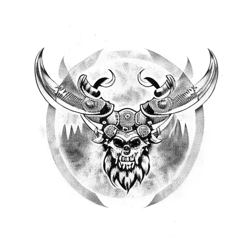 cuervo vikingo tattoo design idea