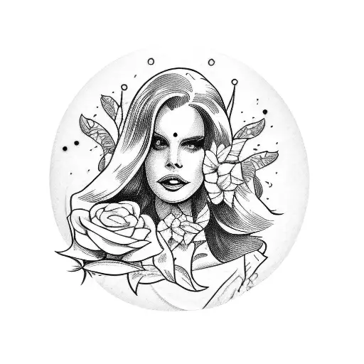 Lana del Rey fairy tattoo design idea