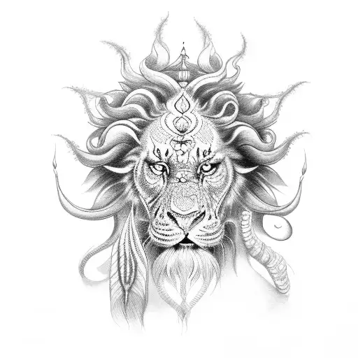 khatu shyam baba and shiva tattoo design idea