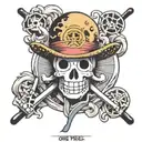 one piece anime tattoo design idea