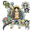 one piece anime tattoo design idea