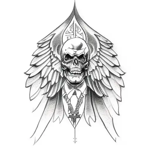 Angel & Devil tattoo from GTA5 tattoo design idea