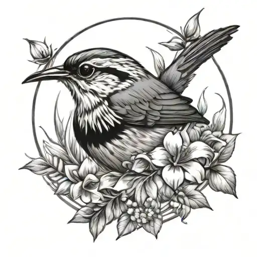 wren bird 7th March 2023 tattoo design idea