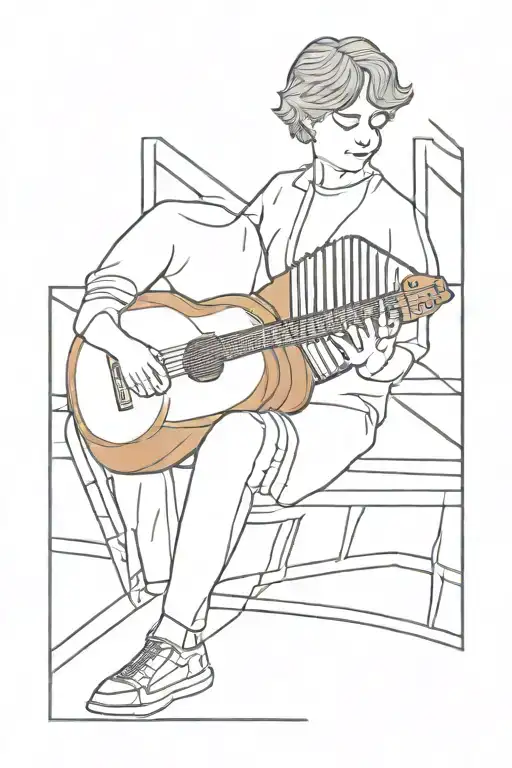 Spanish deck, accordion tattoo design idea