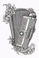 accordion tattoo design idea