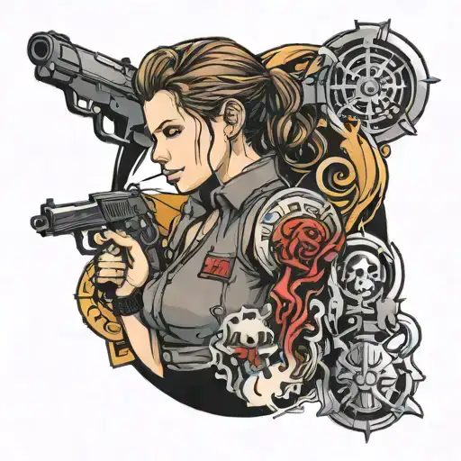 resident evil tattoo design idea