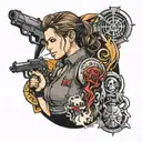 resident evil tattoo design idea