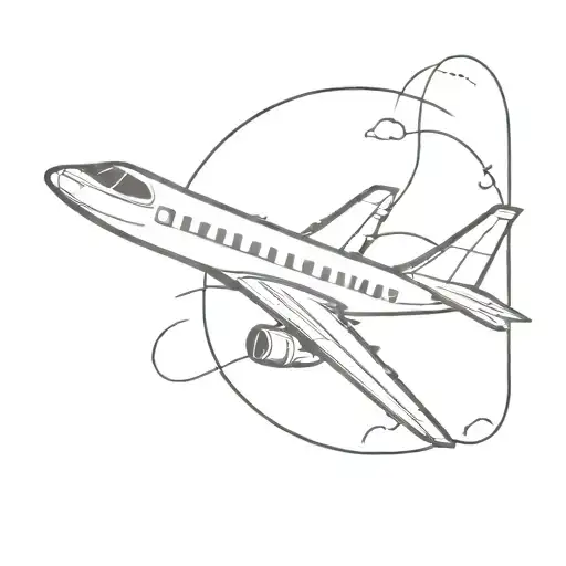 Aeroplane tattoo design idea