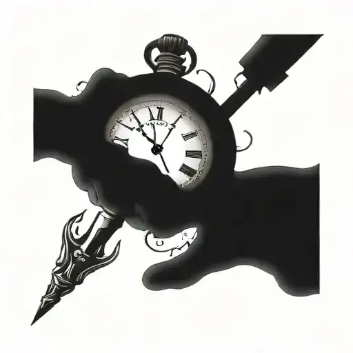 time heals everything tattoo design idea