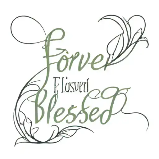 forever blessed tattoo design idea